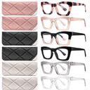 CCVOO Stylish Reading Glasses for Women, Eyeglasses, Blue Light Readers for Women, Computer Eye Glasses, Cheaters, +2.75
