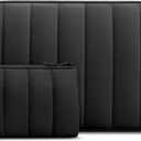 TECOOL Puffy Laptop Case 16 inch,Laptop Sleeve 16 inch for MacBook Pro 16 M5 M4 M3,16 Lenovo Thinkpad HP Acer Asus Dell Chromebook,Protective Waterproof 16 inch Sleeve Notebook with Small Case,Black
