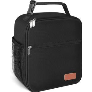 Lunch Box for Men & Women Durable Lunch Bag for Adults Reusable Small Lunchbox Black