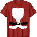 Santa Claus Suit Cute Holiday Christmas T-Shirt L
