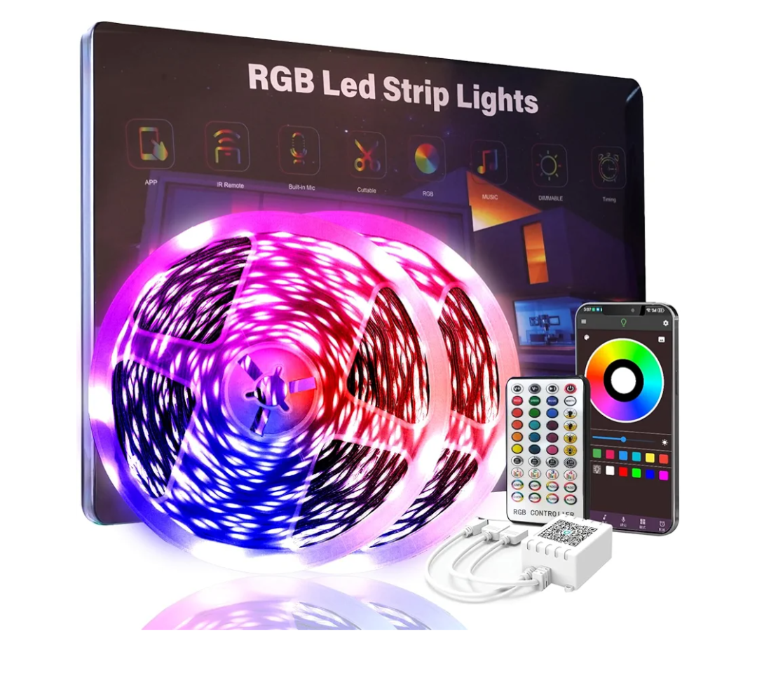 200 FT Led Lights for Bedroom, Music Synchronized Smart Led Strip Lights, Ultra Long with Remote Application Control Bluetooth LED Lights, Color Change RGB Light Multi-color