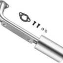 Mini Bike Exhaust for Predator 212 Performance Parts, Trumpet Mini Bike Accessories Muffler for Coleman B200R Go Kart Parts (Stainless Steel)