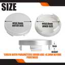 2.15Inch 55MM Wheel Center Caps for Ford Edge Escape Focus Fusion Rim Hub Caps 6M21 1003 AA, Pack of 4 (Silver, Outer 55MM, Inner 51MM, Easy DIY Installation)