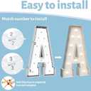 4FT Marquee Light Up Letters A,Party Decoration Large Marquee Letters with Weighted Water Bag,Pre-cut Foam Board Set Can Be Used for Birthdays,Weddings,Baby Anniversaries