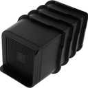 Generic 4pcs Table Risers for Desk Legs Black Bed Raisers Blocks Bed Leg Pads Rubber Furniture Riser