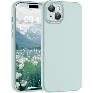 SUPFINE Designed for iPhone 14 Plus Case,Premium Liquid Silicone with [Soft Anti-Scratch Microfiber Lining][Upgraded Camera Protection] Slim Shockproof Phone Case for Men Women Girls,Cloud Blue