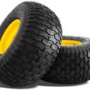2Pcs 20x8.00-8 Lawn Mower Tires, Rear Tire and Wheel Assemblies for Riding Lawn Mowers, 4-Ply Tubeless Turf-Friendly Tires with 3/4" Borehole, 3.5" Offset Hub and 3/16" Keyway, 965LBS Load Capacity