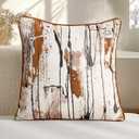Throw Pillow Cover Decorative 18 X 18 Inches Pack of 1 Cozy, Decorative Square Pillow Cover Oil Painting Style Pillowcase for Living Room, Couch, Bedroom