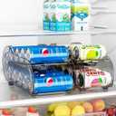 Drink Organizer for Fridge, Soda Can Organizer Dispenser for Refrigerator with Automatic Rolling,Organize Standard Size 11.15oz or 12oz Cans Drink,Save space for FridgeKitchencountertop 2 pack (wide+narrow, Gray)