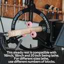 Woodturning Steady Rest MC-FS9 for 16inch,18inch and 20inch Swing Size Lathe for Spindle Woodturning.