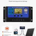 VEVOR 30W 12V Solar Panel Battery Charger, Solar Battery Trickle Charger Maintainer with Intelligent MPPT Controller & Adjustable Mount Bracket, IP67 Waterproof for Car Boat RV Motorcycle Trailer
