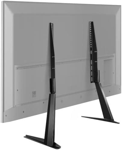 BFTOU Black Universal TV Stand Tabletop for 27 to 65 inch LCD Flat Screen TV,Max VESA 800 x 400mm, Height Adjustable TV Base Holds up to 88lbs