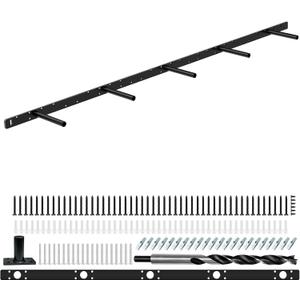Floating Shelf Bracket, 58" Heavy Duty Hidden Shelf Brackets Hardware, Solid Steel Support Rods with Tools, Wall Mounting Invisible Floating Shelves Bracket for Kitchen, Living Room
