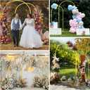 Metal Arch Backdrop Stand Wedding Arch frame Set of 2 (7.2FT,6FT) Gold Balloon Backdrop Arch Stand for Wedding Ceremony Birthday Party Baby Shower Graduation Ceremony Decoration