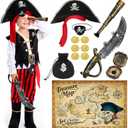 Cocojeci Pirate Costume Kids Boys Halloween Costume,Halloween Costumes for Boy,Toddler Pirate Costumes for Role Play Dress Up, M