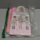 JarThenaAMCS 16 Pcs Christmas Paper Gift Bag Pink Nutcracker Treat Bags with Handles Tissue Paper Candy Goodie Bags for Xmas Winter Party Favors Supplies