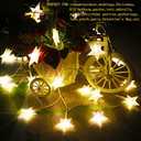 Star String Lights,16.4 ft 50 LED 8 Modes Battery Operated String Lights with Remote & Timer Dimmable Twinkle Fairy Lights String for Kid Bedroom Tent Party Wedding Christmas Decor Warm White