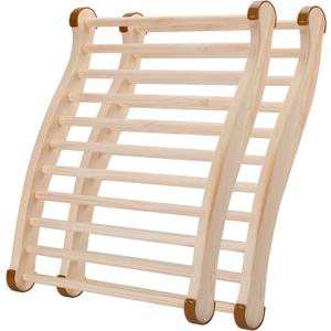 Sauna Backrest Sauna Accessories Wooden Slip-Resistant Non-Toxic Comfortable S-Shape Design Sauna Chair with Back, Sauna Accessories for Any Barrel or Infrared Sauna