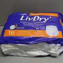 LivDry Adult Diapers Large Incontinence Underwear, Overnight, Leak Protection, 16-Pack