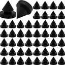 100 Pcs Rubber Door Silencer, 1/2 Inch Diameter Anti Collision Silencer for Door Frame, Door Slam Preventer, Metal Door Slam Silencer Hinge Outlet Door Silencers, for Metal Door Frame, Black