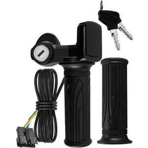 36V 6-Pin Electric Scooter Throttle Fit for Gotrax Flex Fit for Hoverfly Z5 Twist Accelerator Handle Grip with LCD Display, Switch and 2 Keys