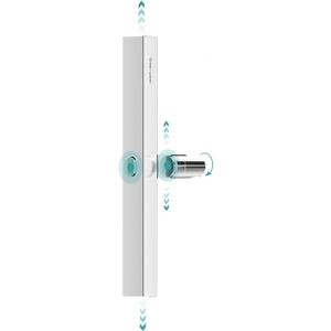 Greenwater Drill Free Shower Slide Bar, Adhesive Shower Head Holder Suction Cup Stick On, Adjustable Handheld Shower Wand Hose Holder Shower Sprayer Clip Hook No Drill / Screw Mount for Kids Women