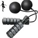 Cordless Jump Rope for Fitness with Indoor Jumping Rope Weighted Ropeless Skipping Jump Rope for Men Women Kids High-Speed Rope Skipping for Narrow Space Fit Weight Loss and General Workouts (Grey)