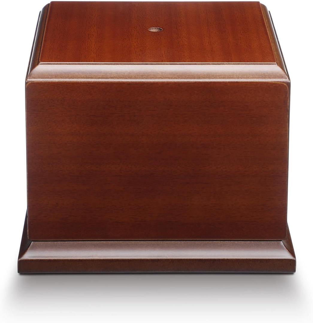 Chunful Wood Base Trophy Base DIY Square Stand Blank for Trophies Awards Trophies Figurines Cups Display Stand (6.5" X 6.5" X 5", Cherry)