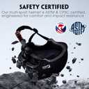Skateboard Helmet for Adults - Adjustable Certified Safety Adults Helmet for Skateboarding Bike Bicycle Scooter Cycling Skate Skating Multisport Helmets for Women Men Boys Girls Kids Youth (Black, Medium:54-58cm / 21.2"-22.8")