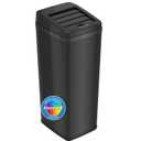 iTouchless 14 Gallon Sliding Lid Automatic Sensor Trash Can with Odor Filter System, 52 Liter Black Steel Touchless Kitchen Garbage Bin, Matte Black