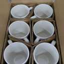 AmorArc 12oz Ceramic Coffee Mugs set of 6, Stylish Coffee Mugs with Rustic Terracotta Underside for Latte/Cappuccino/Milk/Cocoa, Dishwasher&Microwave Safe, Light Beige