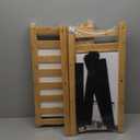 2 Pack Bamboo Luggage Rack for Guest Room, 26.77" Folding Wide Suitcase Stand with Storage Shelf, Thickened Luggage Stand Holder for Bedroom Hotel, Luggage Rack for Suitcases (Natural)