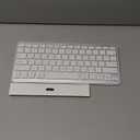 Bluetooth Keyboard, Ultra-Slim Wireless Keyboard for iPad, Rechargeable Ergonomic Computer Keyboard for iOS, Android, Windows PC Tablets Phone, White Silver