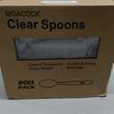 200 Count Clear Plastic Spoons, Heavy Weight Disposable Spoons Cutlery Plastic Utensils, Clear PlasticSilverware Bulk