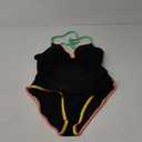 popvil One Piece Swimsuit Women 2025 Neon Color Block Contrast Cross Strap Bathing Suit Modest Cute Swim Suits XL