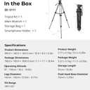 SmallRig Heavy-Duty Carbon Fiber Tripod with FreeSpeed One-Step Height Adjust, 75" Tall, Fluid Head, Dual-Mode QR Plate for DJI/MFT, Load up to 17lbs, Professional Video Tripod for Camera AD-80S