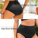 Tempt Me Women Two Piece Swimsuit High Waisted Bikini Halter Vintage Retro Bathing Suit Push up Swimwear (L)