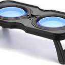 raised Dog Food Bowl Set, Elevated Silicone Pet Food Bowl with Stand for Dogs and Cats