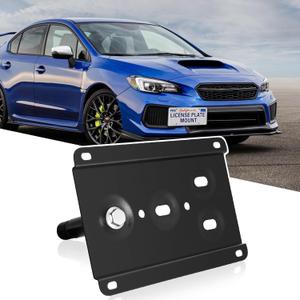Front License Plate Bracket Compatible with Subaru Outback 2015-2023, Forester 2015-2023, BRZ 2022-2023 No Drill Tow Hook License Plate Holder, Car Tag Frame, Bumper Relocator Adapter Kit