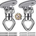BeneLabel 2Pack Swing Hanger with Bearing Swivel 800LB Capacity Stainless Steel Aerial Silks Ceiling Mount Bracket Hammock Hardware for Swings, Hanging Chair, Aerial Hoop, Heavy Bag, Yoga Swing