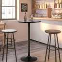 FDW Bistro Pub Table 40 Inch Height Cocktail Table Round Bistro Bar Table for Home and Kitchen Dining