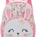 KK CRAFTS Preschool Backpack Toddler Neoprene Animal Schoolbag Lunch backpack for Kids Boys Girls(Floral Rabbit)