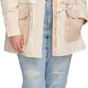 Levi's womens Cinch Waist Hooded Parka (Off-white) S