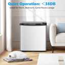 Electactic 1.7 Cu.ft Mini Fridge with Freezer, Compact Refrigerator, Single Reversible Door, Ultra Quiet, Energy Efficient for Office, Dorm, Bedroom, Apartment, Silver