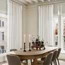 Extra Wide 60 Inch Width Pinch Pleated Curtains 96 Inch Length for Living Room Thick Linen Boho Curtain Memory Shape Light Filtering Privacy for Bedroom Large Windows Hooks Rings Cream 1 Panel 60x96 (Natural)