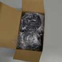 4 Pack Acrylic Qtip Holder Dispenser for Cotton Swabs, Balls, Pads, Floss Picks- Clear Plastic Canister Apothecary Jar Set, Bathroom Essentials Accessories Decor Vanity Makeup Storage Organizer -Black