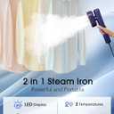 Sundu Travel Steamer for Clothes, Portable Handheld Garment Steamer, 15s Fast Heat-up, 100 ml Water Tanks, 25 Minutes of Continuous Ironing for Travel, Home Blue