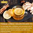 EBANKJ Turmeric and Cinnamon Tea Bags - 60 Herbal Tea Bags - Caffeine-Free, Sugar-Free, Naturally Relieves Stress and Boosts Immunity - Handcrafted Health Tea