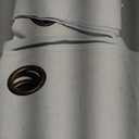 NICETOWN Natural Linen Complete Blackout Cold Reducing Curtains 48 inches for Kids Room, 2 Panels, Thermal Insulated & Noise Reducing Window Draperies with White Liner, Noise Reducing Short Drapes