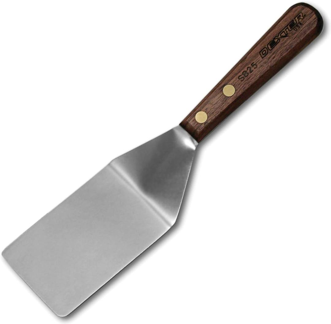 Dexter-Russell Pancake Turner, Stainless Steel with Walnut Handle, 4 x 2-1/2" Dexter-Russell Pancake Turner, Stainless Steel with Walnut Handle, 4 x 2-1/2"